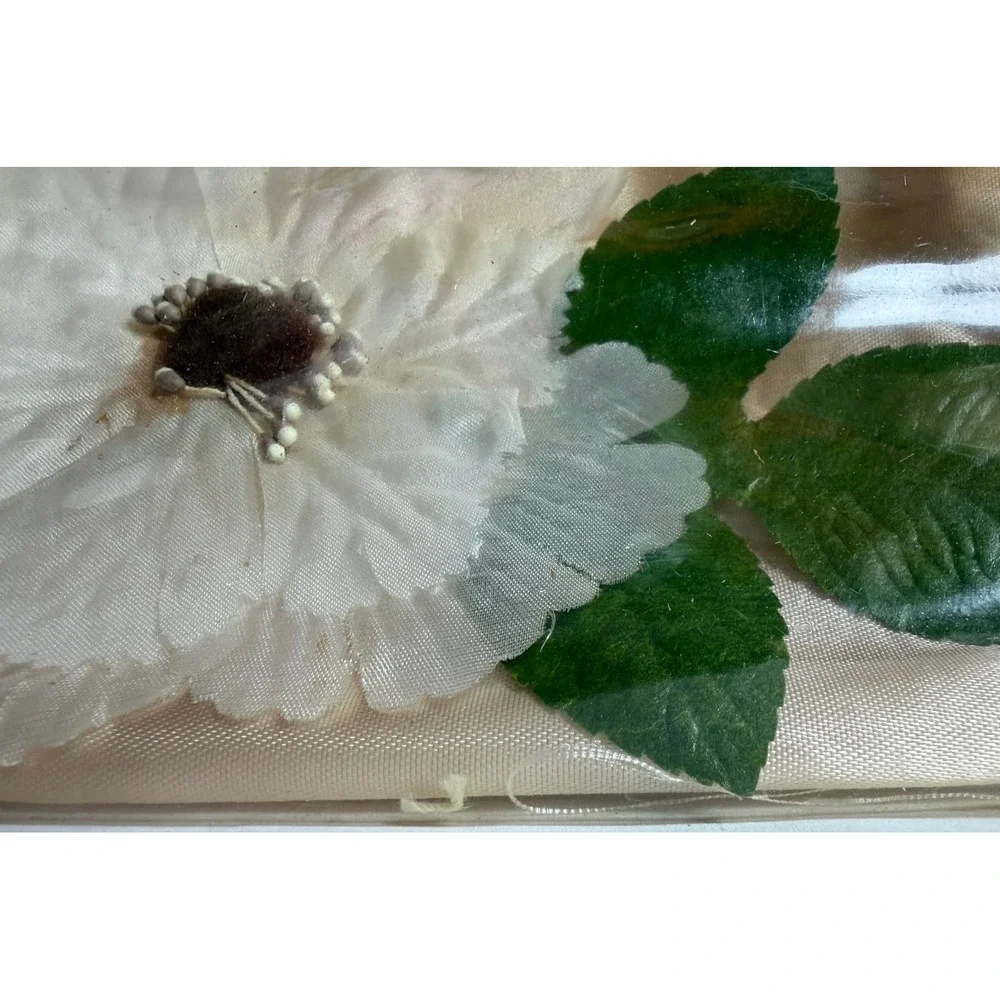 Vintage 1950s Floral Vinyl Handbag Mid Century Kitsch Retro Purse STAINED/DAMAGE